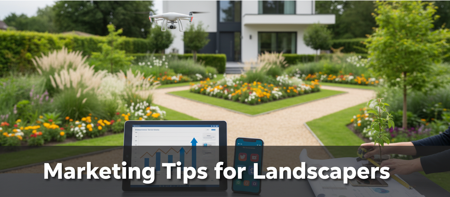 Newsletter header for Marketing Tips for Landscapers