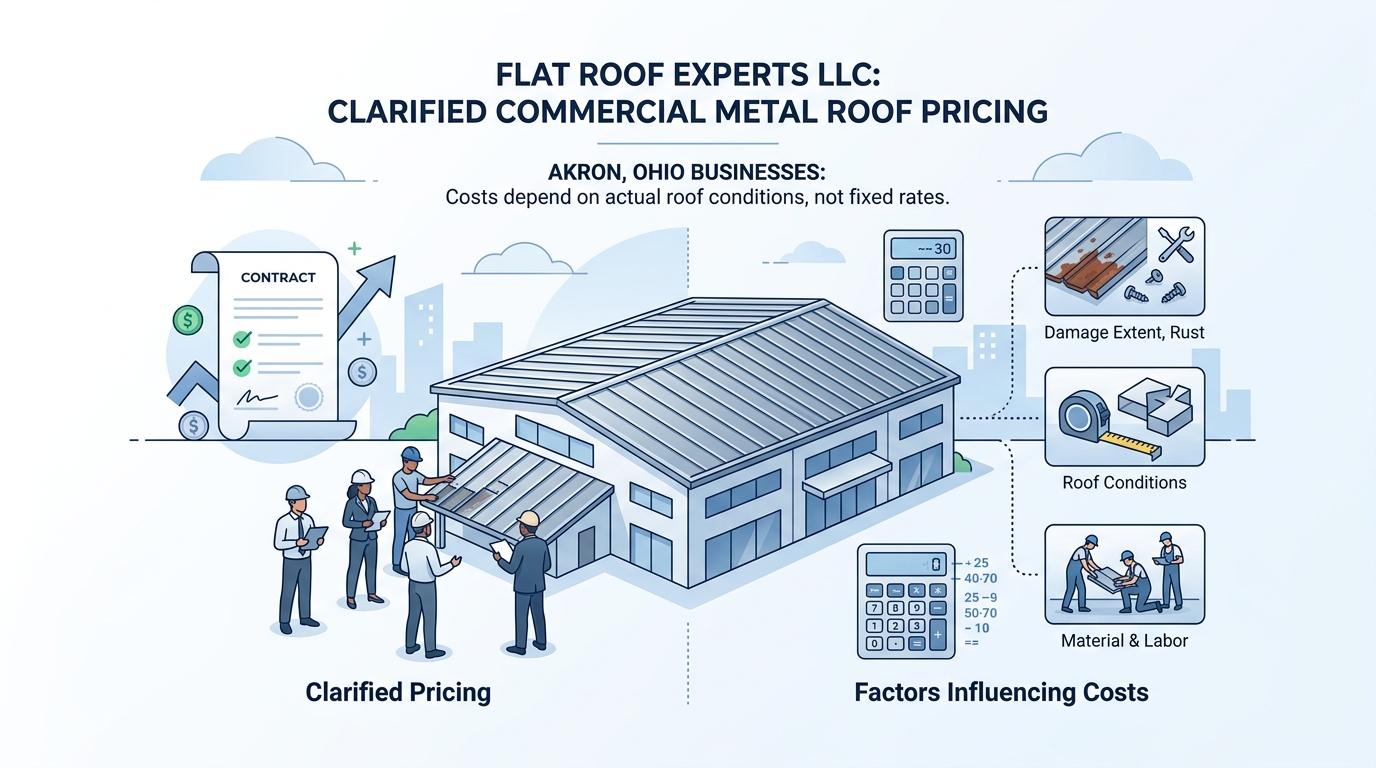 Flat Roof Experts LLC Clarifies Pricing for Commercial Metal Roof Work