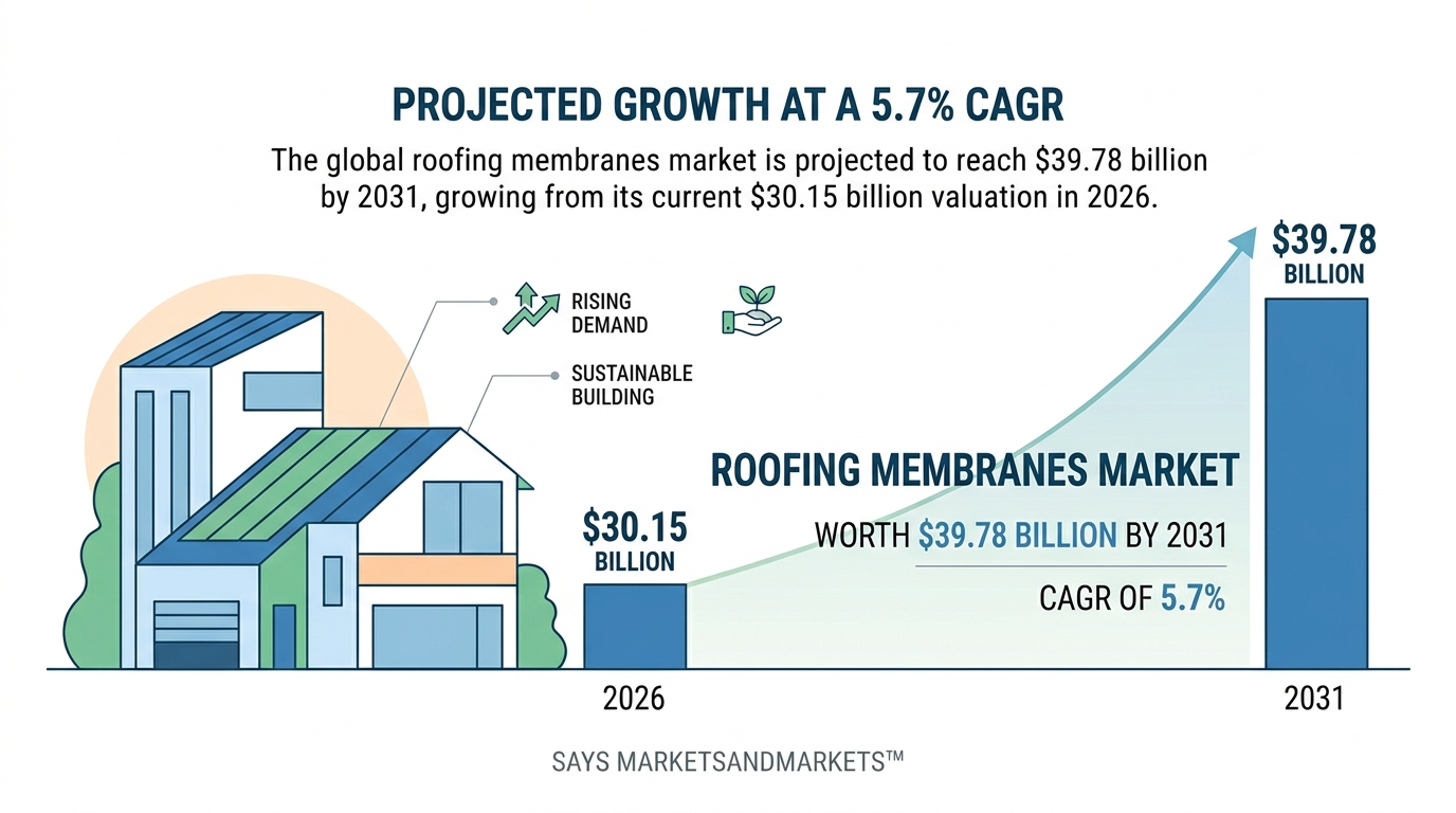 Roofing Membranes Market worth $39.78 billion by 2031
