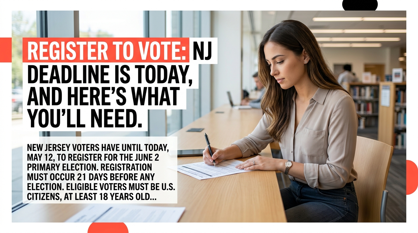 Register to vote: NJ deadline is today