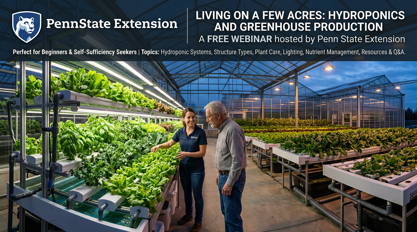 Greenhouse and hydroponic production the topic of Penn State Extension webinar