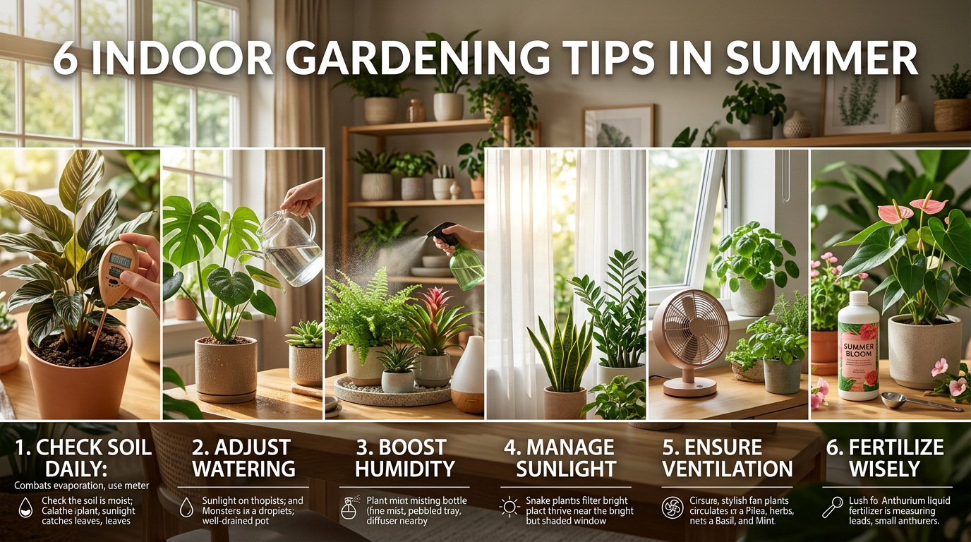 6 Indoor Gardening Tips In Summer