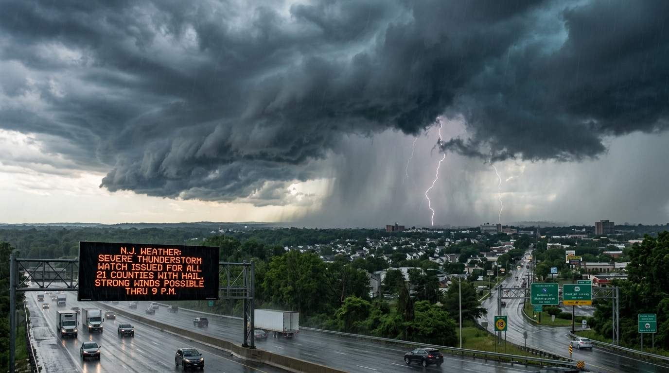 Severe thunderstorm watch for New Jersey