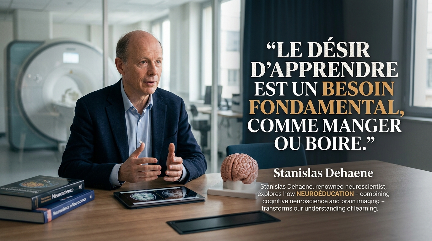 Stanislas Dehaene : « Le dĂ©sir dâapprendre est un besoin fondamental, comme manger ou boire »