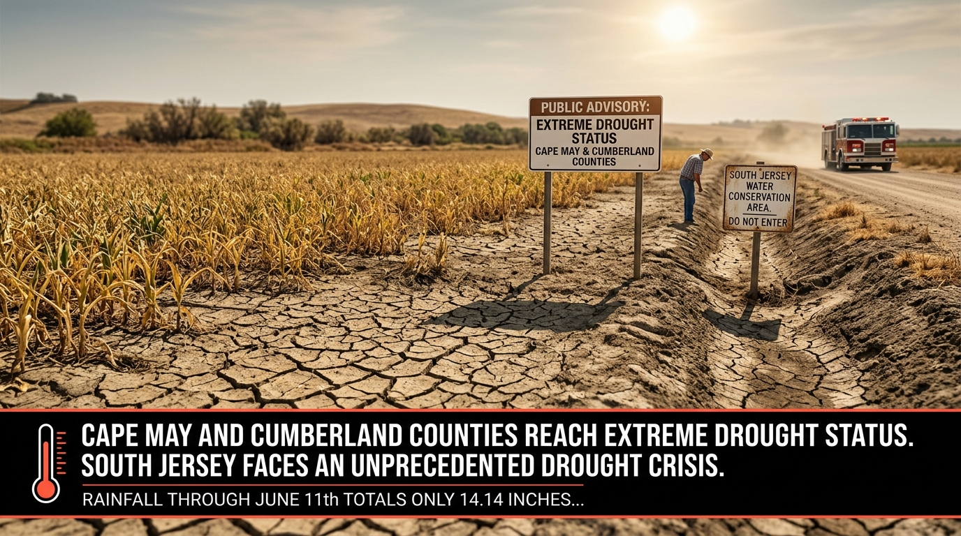 Cape May and Cumberland Counties Reach Extreme Drought Status